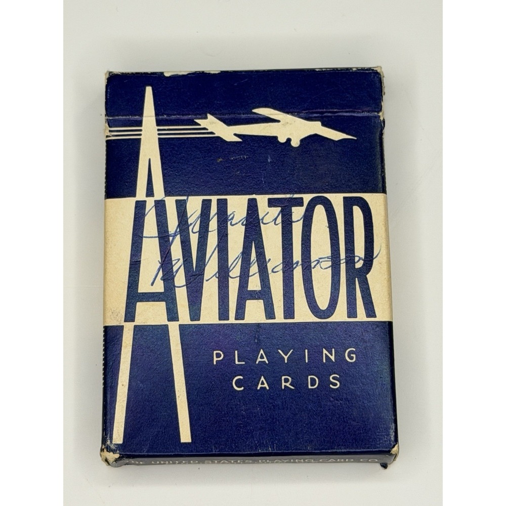 Aviator Air Cushion Finish No 914 Aviation Poker Playing Card Deck Vintage